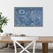 Blueprint World Map by Willem Blaeu 23-in. W x 16-in. H. Canvas Wall Art Print Framed in Grey